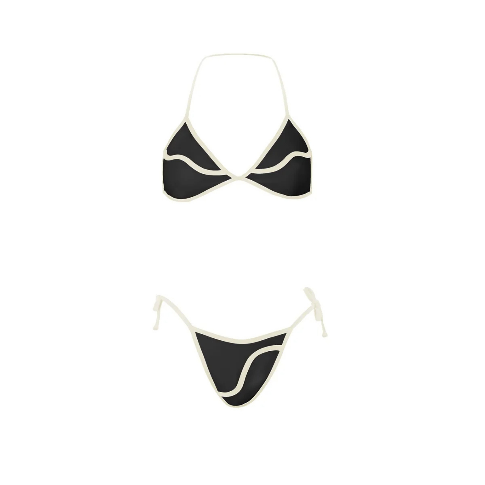Aluretta: Çift Stil Seçenekli Üçlü Bikini & Fırfırlı Pareo Seti