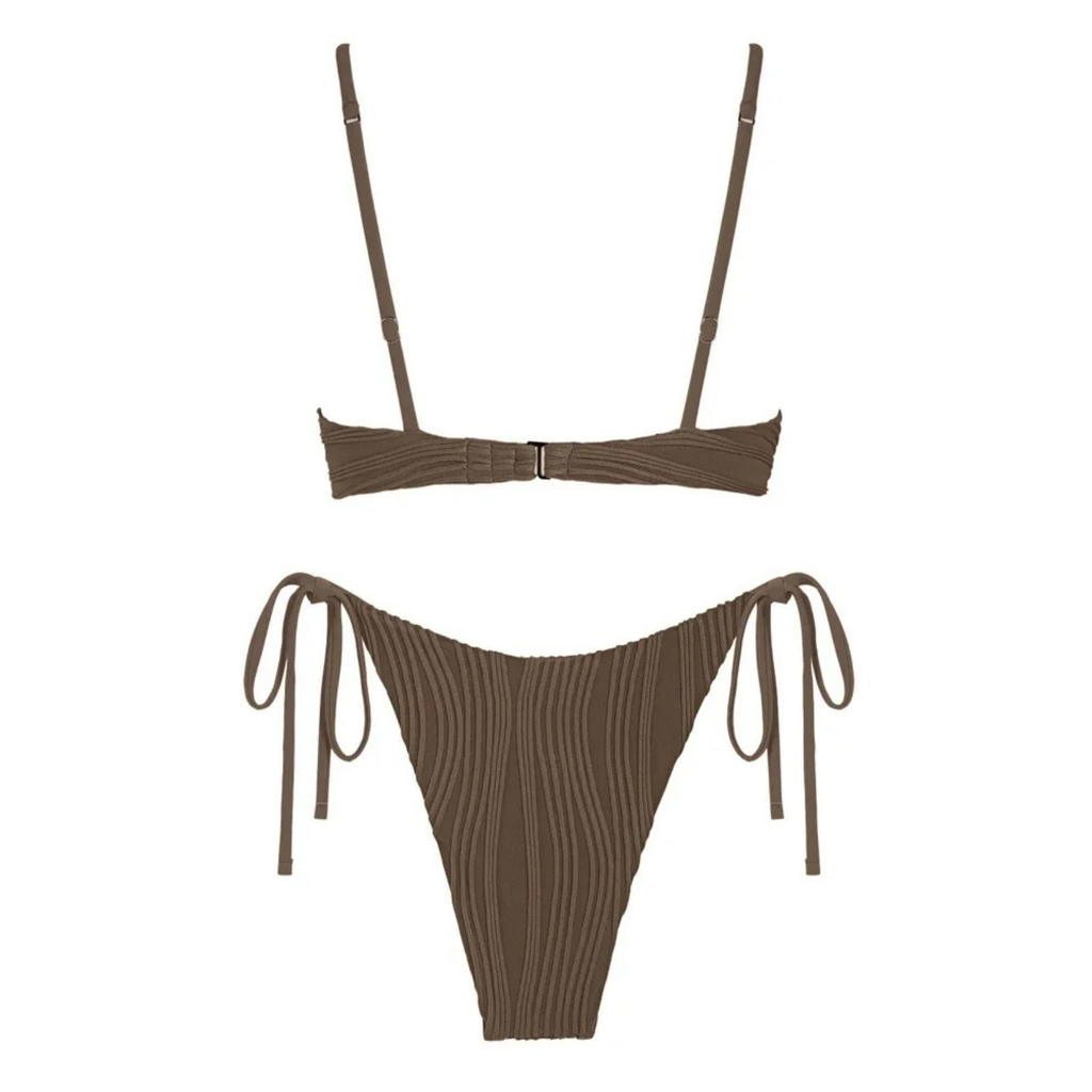 WaveForm: Dikey Desenli Ayarlanabilir Bikini Takımı
