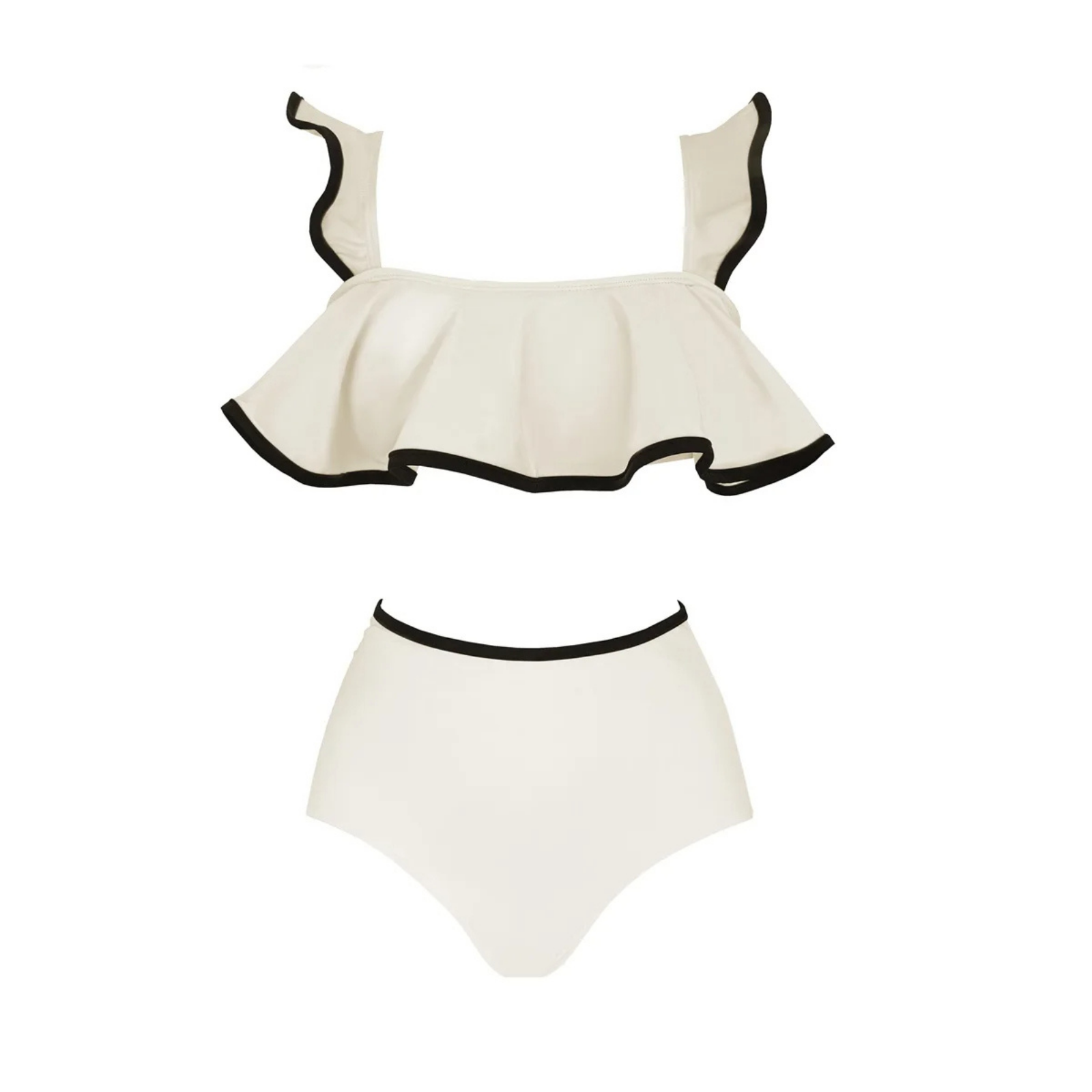Aluretta: Çift Stil Seçenekli Üçlü Bikini & Fırfırlı Pareo Seti
