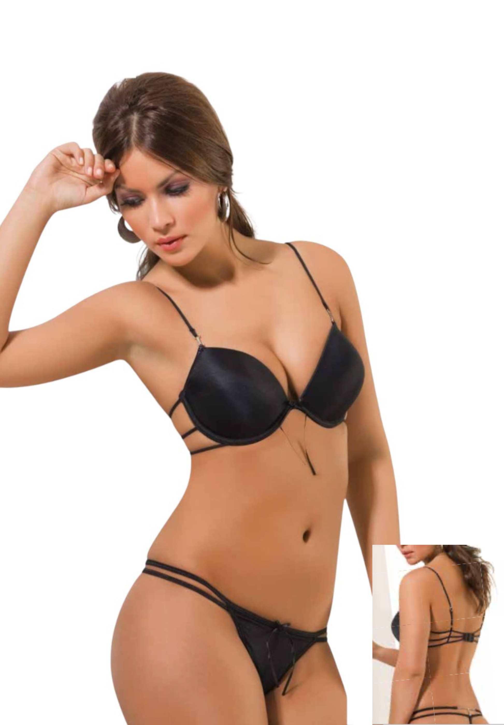 Raina: Minimalist Tasarımlı Push Up Sütyen & Külot Takımı