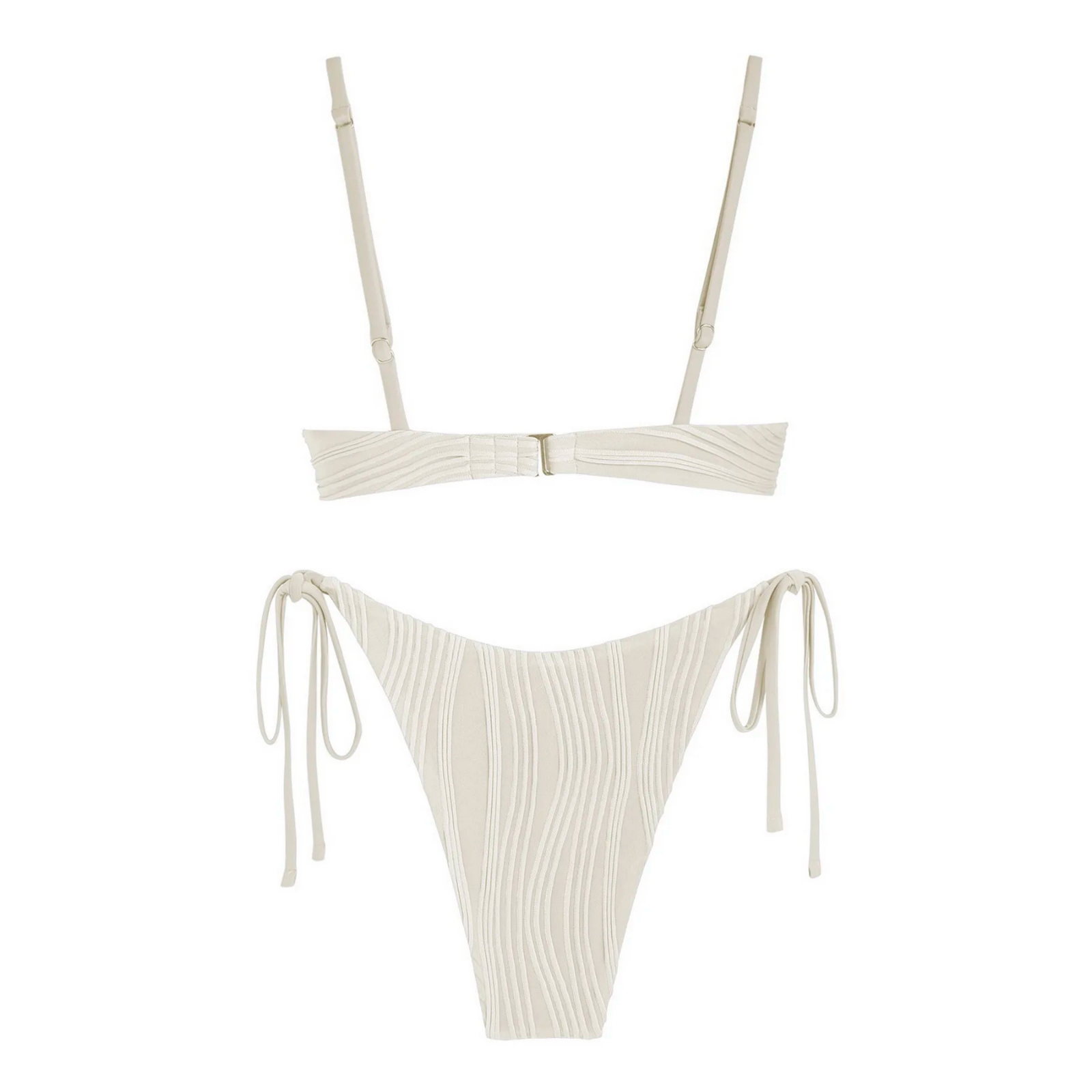 WaveForm: Dikey Desenli Ayarlanabilir Bikini Takımı