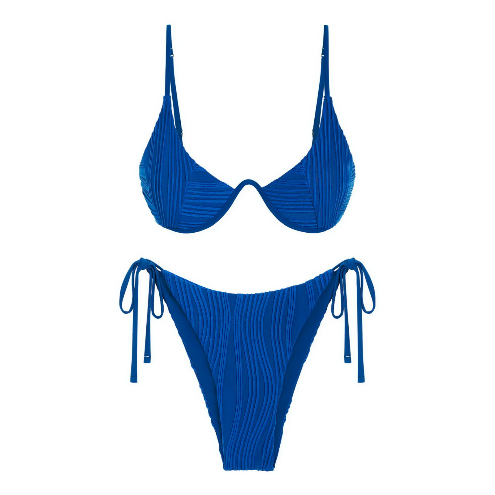 WaveForm: Dikey Desenli Ayarlanabilir Bikini Takımı