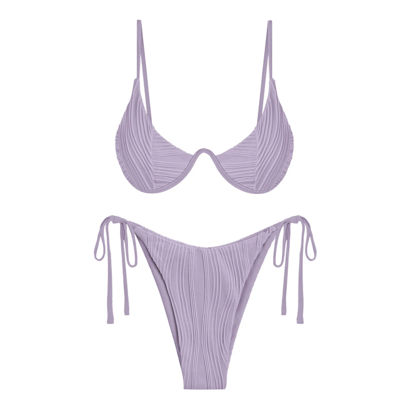 WaveForm: Dikey Desenli Ayarlanabilir Bikini Takımı