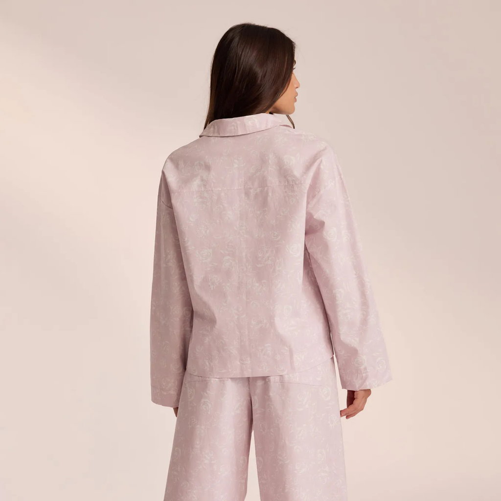 Natural Ease: Bambu Kumaşlı İpli Bağlamalı Uzun Pijama Takımı