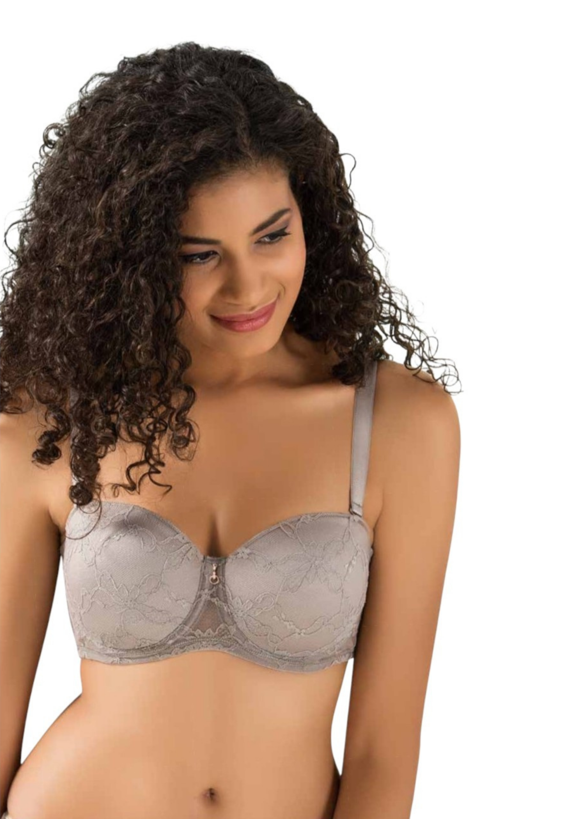 Selena: Dantel İşlemeli Straplez Sütyen