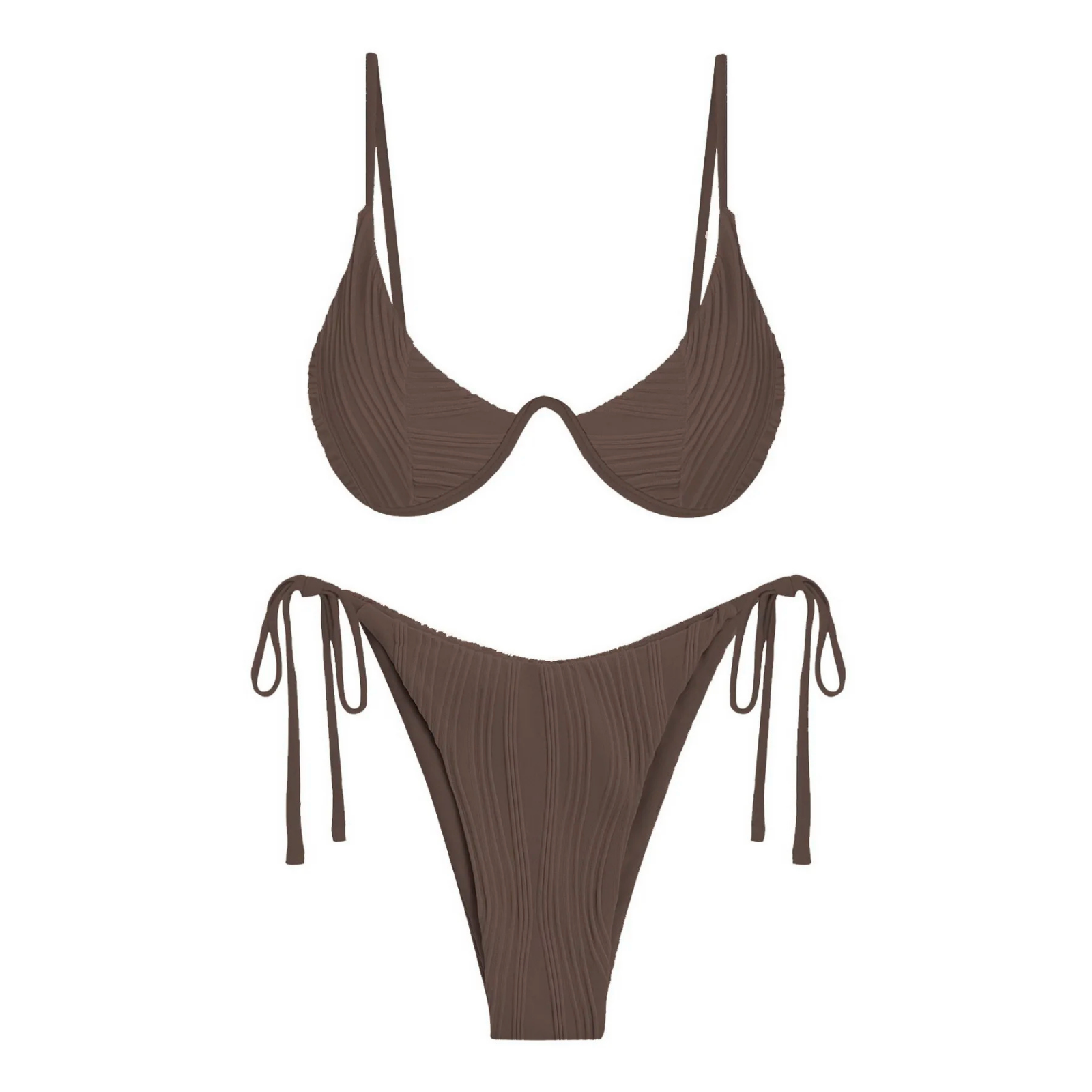 WaveForm: Dikey Desenli Ayarlanabilir Bikini Takımı